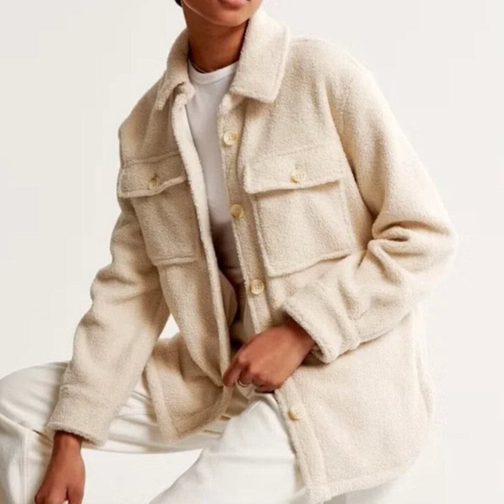 Abercrombie Women's Sherpa Shirt Jacket